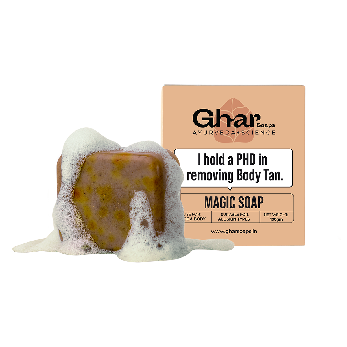 ✨ Magic Glow Soap – Sandalwood & Saffron Elixir 🌼