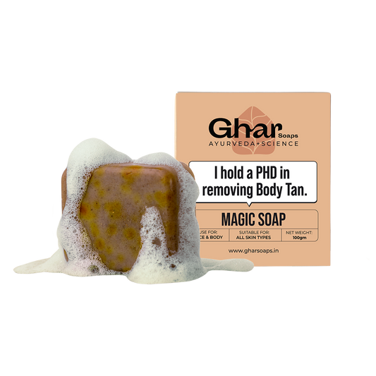 ✨ Magic Glow Soap – Sandalwood & Saffron Elixir 🌼